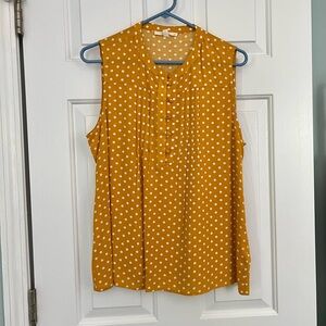 Mustard tank blouse size M